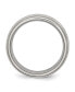 ფოტო #3 პროდუქტის Stainless Steel Brushed Polished Criss-cross 7mm Edge Band Ring