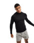 Фото #1 товара ASOS 4505 training long sleeve muscle fit base layer with mock neck with thermal performance fabric in black