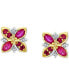 Фото #2 товара Серьги Macy's Ruby Cluster Stud