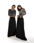 Фото #1 товара Reclaimed Vintage genderless maxi skirt in black nylon