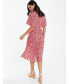 ფოტო #2 პროდუქტის Women's Ditsy Print Tiered Midi Dress