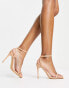 Truffle Collection barely there square toe stilletto heeled sandals in beige