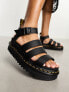 Dr Martens Blaire sandals in black leather leather