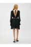 Фото #4 товара Bel Detaylı Şifon Mini Abiye Elbise V Yaka