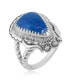 ფოტო #2 პროდუქტის Southwestern Rope Ring with Sterling Silver Band and Genuine Gemstone, Size 6-11