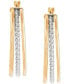 ფოტო #4 პროდუქტის Triple Hoop Earrings in 10k Two-Tone Gold (25mm)