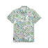 Фото #1 товара Puma The Fairgrounds Resort Graphic Collared Short Sleeve Button Up Shirt Mens S