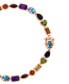 Фото #2 товара EFFY® Multi-Gemstone Mixed Cut Tennis Bracelet (10-5/8 ct. t.w.) in 14k Gold