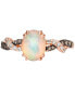 ფოტო #5 პროდუქტის Neopolitan Opal (1 ct. t.w.) & Diamond (1/6 ct. t.w.) Twist Ring in 14k Rose Gold