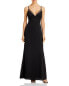 Фото #1 товара Aqua V Neck Evening Maxi Dress Black 12