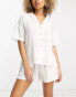 Фото #2 товара Lindex Exclusive short sleeve pyjama set in white
