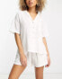 Фото #1 товара Lindex Exclusive short sleeve pyjama set in white