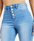 Фото #5 товара Juniors' 5-Button High Waisted Curvy Skinny Jeans