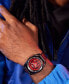 ფოტო #6 პროდუქტის Eco-Drive Men's Marvel Miles Morales Black Leather Strap Watch 42mm