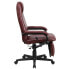 Фото #1 товара High Back Burgundy Leather Executive Reclining Swivel Chair With Arms