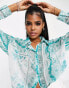 ASOS DESIGN long sleeve shirt in paisley floral mix print