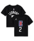 Toddler Boys and Girls Kawhi Leonard Black LA Clippers Statement Edition Name and Number T-shirt