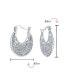 Фото #3 товара Boho Bohemian Bali Floral Open Wire Medium 3D Scroll Filigree Hoop Earrings For Women Sterling Silver .75 Inch Diameter