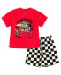 ფოტო #1 პროდუქტის Boys Lion King Mickey Mouse Cars T-Shirt and Shorts Outfit Set to (2T - 10-12)