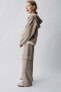 Фото #10 товара Куртка из мягкой ткани с капюшоном ZARA