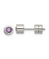 ფოტო #1 პროდუქტის Stainless Steel Polished Purple CZ February Earrings
