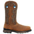 Фото #2 товара Rocky Carbon 6 Carbon Toe Waterproof Pull On Work Mens Brown Work Safety Shoes