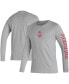 Фото #1 товара Men's Heather Gray Arsenal Team Crest Long Sleeve T-shirt