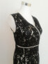 Фото #5 товара Amelia Women's New Lace Overlay V Neck Sheath Dress Black 6
