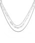 ფოტო #1 პროდუქტის Triple Row 16" Chain Necklace in Silver Plate or Gold Plate