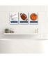 Фото #2 товара Go, Fight, Win - Sports Wall Art - 7.5 x 10 in - Set of 3 Signs Wash Brush Flush