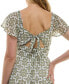 ფოტო #8 პროდუქტის Juniors' Flutter-Sleeve Chiffon Fit & Flare Dress