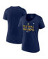 Фото #1 товара Women's Navy Milwaukee Brewers 2023 NL Central Division Champions Locker Room V-Neck T-shirt