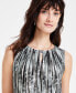 ფოტო #3 პროდუქტის Women's Printed Keyhole Sleeveless Top