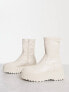 Public Desire Pabla chunky sole ankle boots in off white