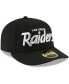 Фото #4 товара Men's Black Las Vegas Raiders Omaha Script Low Profile 59Fifty Fitted Hat