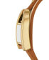 Фото #2 товара Women's Harwell Three-Hand Medium Brown and White Leather Watch 28mm
