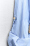 Фото #10 товара Платье-рубашка с ремнем из джута ZARA