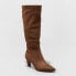 Women's Raye Tall Dress Boots - A New Day Dark Brown 8.5