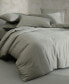 Фото #4 товара Organic Earth Solid Cotton Sateen 3 Piece Duvet Cover Set, Queen