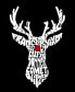 ფოტო #3 პროდუქტის Men's Santa's Reindeer Word Art Short Sleeve T-shirt