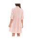 Adel Button Through Linen Shirt Dress Soft Pink
