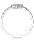 ფოტო #2 პროდუქტის Diamond Curved Band (1/5 ct. t.w.) in 14k White Gold