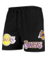 Фото #3 товара Men's Black Los Angeles Lakers Mesh Capsule Shorts