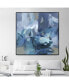 Фото #5 товара Abstract Blues II Oversized Framed Canvas, 45" x 45"