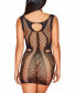 Фото #3 товара Women’s One Sized Sheer Hosiery 1PC Halter Cutout Chemise Lingerie