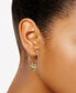Gold-Tone Crystal Heart Drop Earrings