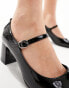 Mango mary jane heeled shoe in black