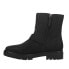 Фото #3 товара TOMS Ionie Nubuck Leather Motorcycle Womens Black Casual Boots 10021700T-001