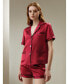 ფოტო #3 პროდუქტის Women's 22 Momme Summer Short Silk Pajama Set for Women