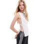 Фото #1 товара Weekday Cintia boat neck top with side tie detail in white